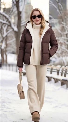 🤎Puffer Jaket Outfit Inspo for Cold Winter❄️ 5 ways to style puffer jacket and look chic.