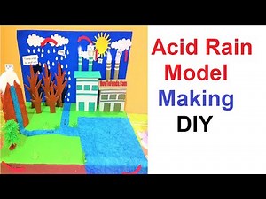 acid rain model 3d for school science exhibition | science project | diy | still model | howtofunda