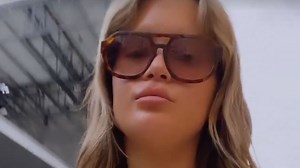 Maren suffers major wardrobe malfunction as she goes braless in white top