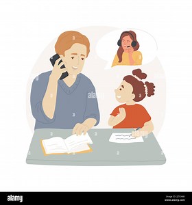Educator advice isolated cartoon vector illustration. Support call center for parents, homeschool expert advice, teacher consulting parent on the phone, home educator help line vector cartoon Stock Vector Image & Art - Alamy