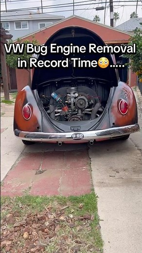 1965 VW Bug Engine Removal in Record Time😳…..#vw #vwbug #car #vocho #diy #automobile #repair