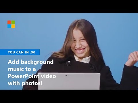 How to add background music to a PowerPoint video with photos!