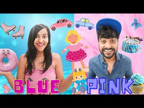 PINK vs BLUE CHALLENGE💗💙|| EATING & BUYING Everything In ONE COLOR For 24 Hours