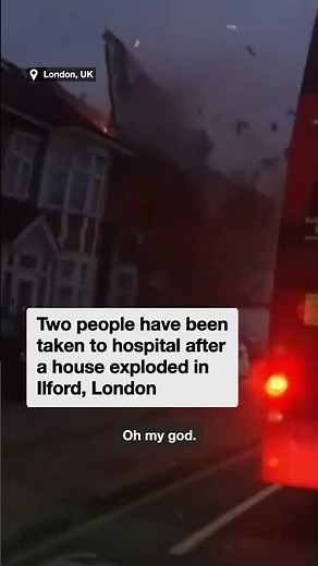 Dashcam captures terrifying house explosion