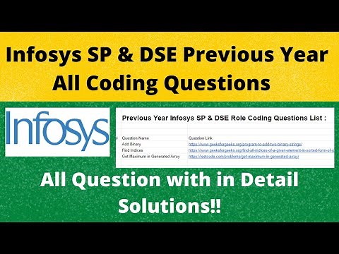 Infosys DSE & SP Previous Year Coding Questions | All Previous Year Questions 🔥🔥