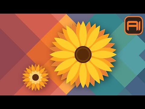 How to design cool Sunflower shape vector using Adobe Illustrator tutorial | Bassito