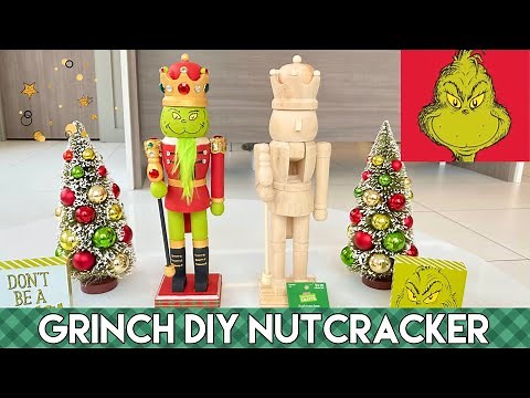Hoarders ❤️ DIY Christmas Craft Grinch Nutcracker Decor | Hobby Lobby 2021