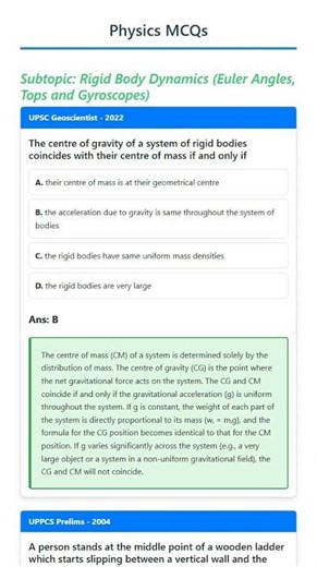 Rigid Body Dynamics Euler Angles, Tops and Gyroscopes