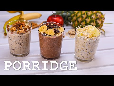 Porridge - fulgi de ovăz cu măr, banană sau ananas 🍎🍌🍍 | Idei pentru mic dejun sau gustare