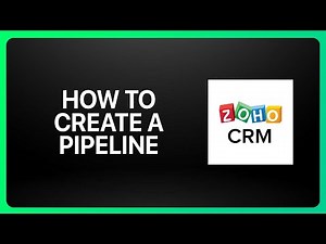 How To Create A Pipeline In Zoho CRM Tutorial