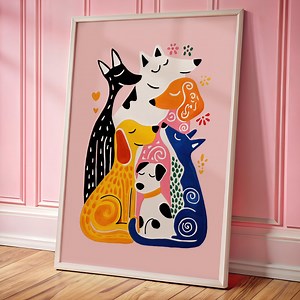 Colorful Abstract Dog Print: Modern Pet Portrait (digital Download) - Etsy Australia