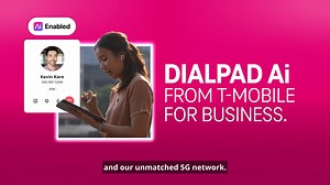 You can maximize productivity, empower teams, and close more deals, faster, with #Dialpad Ai paired with our unmatched #5G network. This powerful combination gives you immediate conversation transcription and insights with Ai Recaps, real-time coaching, and 100% reliable communications. Discover more: https://t-mo.co/3vkvFVv | T-Mobile for Business