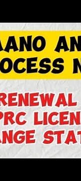PROCESS OF RENEWAL OF PRC LICENSE AND CHANGE STATUS #ChangeStatus #PRCrenewal