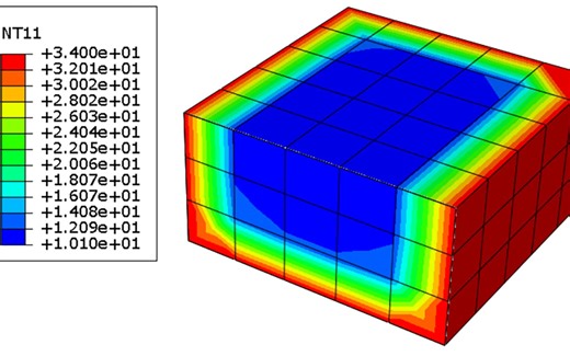 ABAQUS模拟混凝土水化热温度场、热应力裂缝扩展（XFEM）