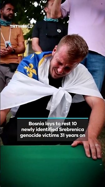 Bosnia lays to rest 10 newly identified Srebrenica genocide victims 31 years on