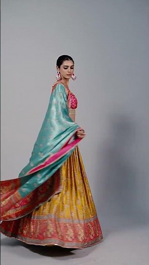 Yellow Silk Lehenga Choli for Weddings | Bridal Collection