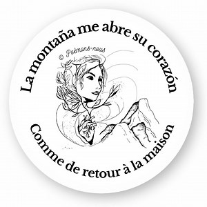 Bilingual Mountain Sticker - Etsy UK