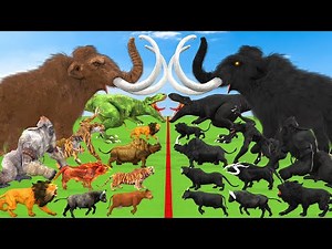 Animal Epic Battle Prehistoric Mammals vs Shadow Itself Mammals Size Animal Revolt Battle Simulator