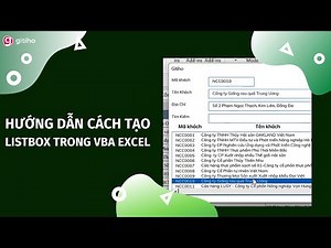 CÁCH TẠO LISTBOX TRONG VBA EXCEL || THỦ THUẬT VBA