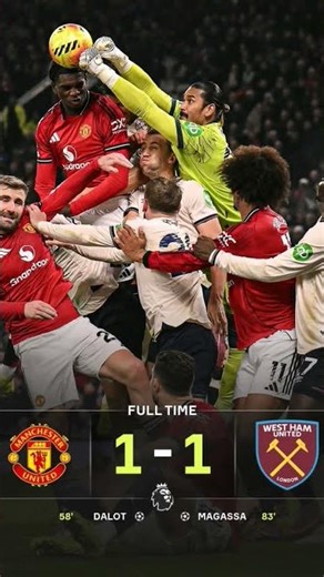 Manchester united draw vs westham united