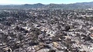 Drone footage reveals devastated Altadena neighborhood following Eaton wildfire