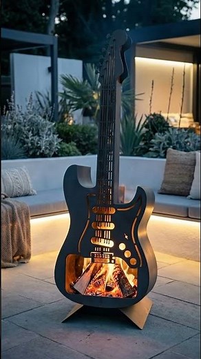 How to Build a Luxury Outdoor Fireplace | Guitar Electric 70" Modern Fire Pit DIY Plans 🔥