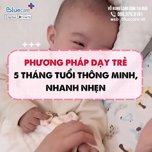 Phương pháp dạy trẻ 5 tháng tuổi thông minh #tresosinh #easynuoiconnhantenh #chamsoctresosinh #kienthucchamcon #bluecare | EASY- Nuôi con NHÀN TÊNH
