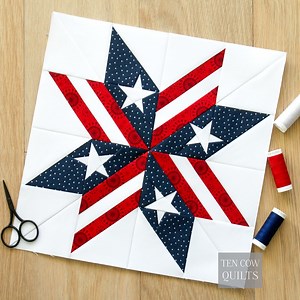 American Star, FPP Pattern, USA, Patriotic, Flag, PDF Download - Etsy