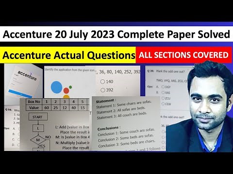 Accenture 20 July 2023 Complete paper Solution | Accenture Actual Question