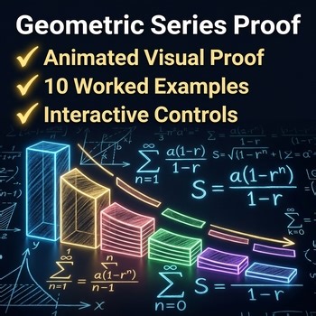 Finite Geometric Series Animated Proof - Math Activity