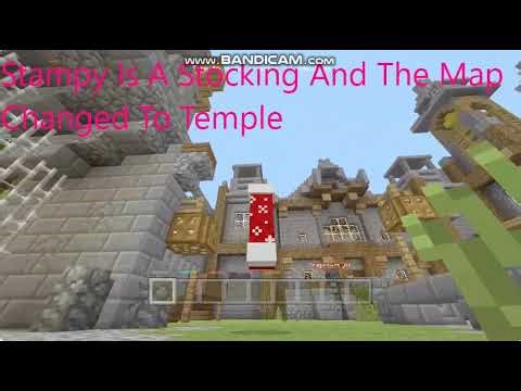 Stampy Turns Into A Stocking And The Map Changes To Temple