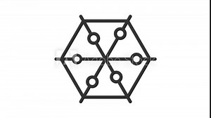 Animated radar chart line icon. Connecting dots animation. Performance evaluation. Business analytics. Market analysis. Loop HD video with alpha channel, transparent background. Outline motion graphic