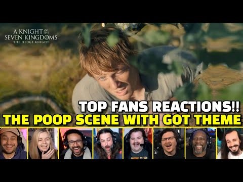 Top Reactions to "The Poop Scene with GOT Theme Song" | A Knight of the Seven Kingdoms 1x1