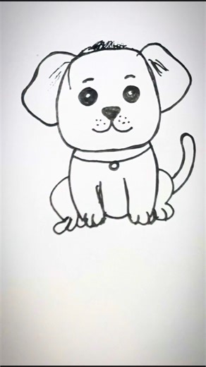 Cute puppy drawing easy way