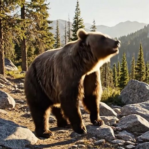 Massive Grizzly Bear Stands Up! 🤯🏔️