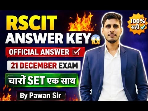 👉 RSCIT 21 December Exam Answer Key ✅ | Official Solution | All 4 Sets | By Pawan Sir