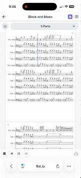 Updated black and blues trombone music