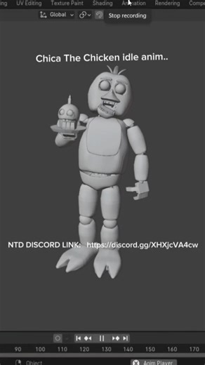 Chica The Chicken idle/attack anims + unit icon, Nightshift TD. #fnaf #roblox #towerdefense