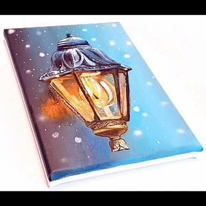 Lantern Acrylic Painting #art #artist #artwork #acrylic #painting #eldrawingarts #paintingartwork #acrylicpainting #landscapepainting | El Drawing Arts