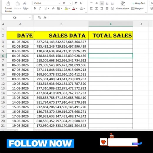 CSV data ka total? Easy 😎#excel #exceltips #viral #shorts #computereducation