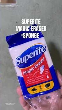 ￼Superite Magic Eraser Sponge Powerful Cleaning Just Add Water Removes Stains Grease Dirt Fast