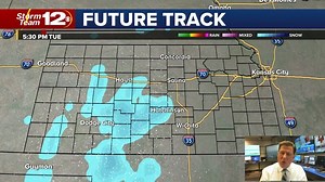 3.8K views · 20 reactions | Snow-maker plowing thru; Snow-packed/icy roads, especially across western KS, slick spots east, tonight into Wed. AM. Bitter wind chills early tomorrow. Brighter, warmer Wed. afternoon | KWCH 12 News | Facebook
