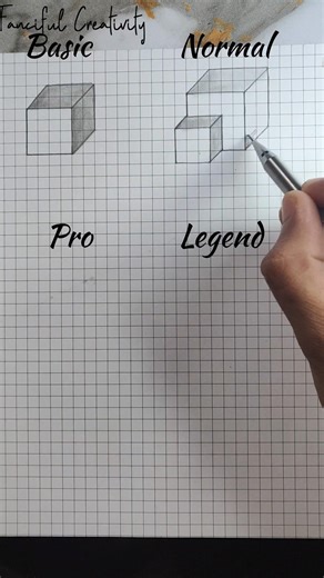 how to draw simple 3d cube art#art #drawing #cube
