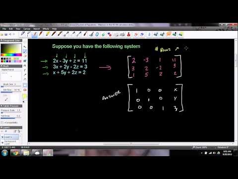 How to Solve Systems Using Matrices in the TI 83 84 Calculator Part 1