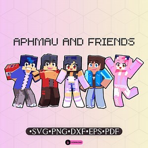 Aphmau and Friends SVG: Youtuber Game Characters Vector Files (digital Download) - Etsy