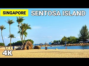 Singapore Best Beach | Sentosa Island Singapore Walking Tour | Singapore Sentosa Siloso Beach