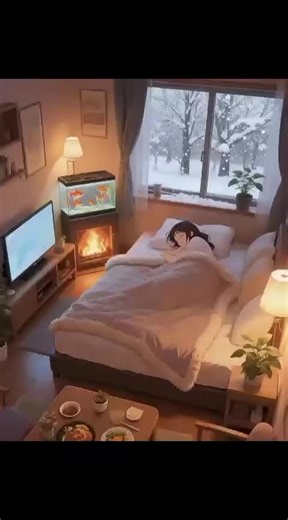 outside the cabin snowy vibe #relaxation #forupage #viralvideo