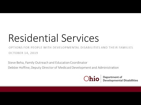 Residential Services: Options for People with Developmental Disabilities and their Families