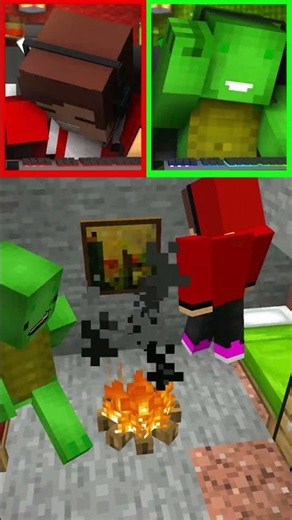 JJ And Mikey Survived Their First Night! 😱 - Minecraft Animation #maizen #minecraft