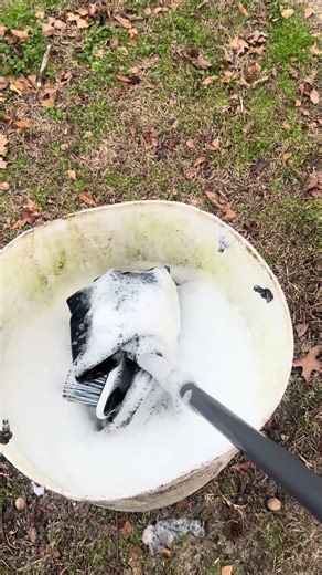 Washing my work clothes in the gut bucket #nobucksgiven #working